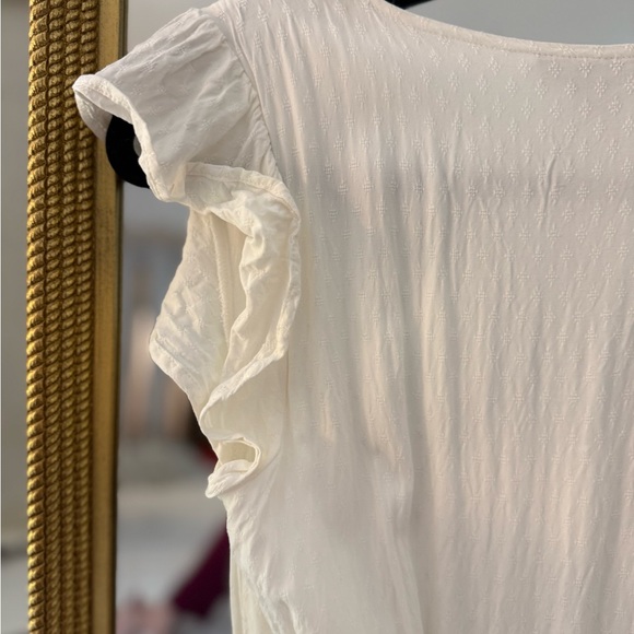 PAIGE White Mini Dress with Flutter Sleeves - Picture 13 of 14